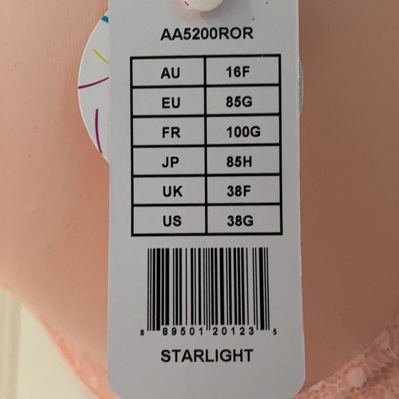 New with tags Frey’s Starlight bra, pink, size 38G - Picture 3 of 6